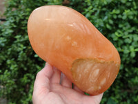 Polished Orange Twist Calcite Standing Free Form x 1 From Madagascar