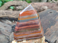 Polished Banded Tiger Iron Jasper Points x 3 From Northern Cape, South Africa