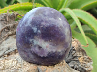 Polished Lepidolite Standing Free Forms x 3 From Madagascar