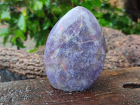 Polished Lepidolite Standing Free Forms x 3 From Madagascar