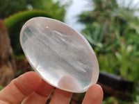 Polished Girasol Pearl Quartz Palm Stones x 23 From Ambatondrazaka, Madagascar