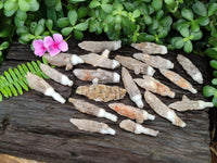 Natural Drusy Quartz Coated Calcite Pseudomorph Specimens x 20 From Alberts Mountain, Lesotho