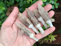 Natural Drusy Quartz Coated Calcite Pseudomorph Specimens x 20 From Alberts Mountain, Lesotho