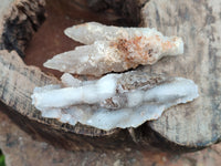 Natural Drusy Quartz Coated Calcite Pseudomorph Specimens x 20 From Alberts Mountain, Lesotho