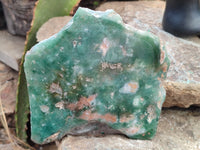 Polished On One Side Emerald Mtorolite Plates x 3 From Mutorashanga, Zimbabwe