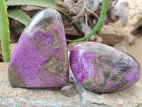 Polished Stichtite Standing Free Forms x 4 From Barberton, South Africa