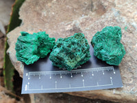 Natural Silky Malachite Specimens x 35 From Kasompe, Congo