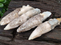 Natural Drusy Quartz Coated Calcite Pseudomorph Specimens x 12 From Alberts Mountain, Lesotho