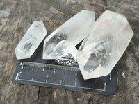 Polished Double Terminated Clear Quartz Crystals x 12 From Madagascar