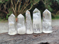 Polished Clear Quartz Crystals x 12 From Madagascar