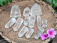 Polished Clear Quartz Crystals x 12 From Madagascar