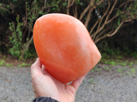 Polished Orange Twist Calcite Standing Free Form x 1 From Madagascar