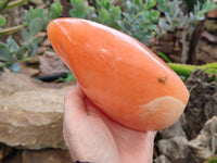 Polished Orange Twist Calcite Standing Free Form x 1 From Madagascar