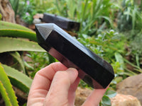 Polished Black Basalt Points x 12 From Antsirabe, Madagascar