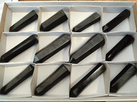 Polished Black Basalt Points x 12 From Antsirabe, Madagascar