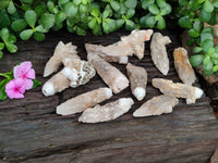 Natural Drusy Quartz Coated Calcite Pseudomorph Specimens x 12 From Alberts Mountain, Lesotho