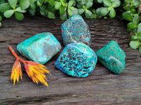 Polished Shattuckite Free Forms x 4 From Congo