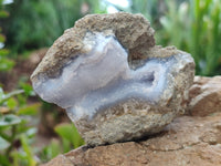 Natural Blue Lace Agate Geode Specimens x 9 From Nsanje, Malawi