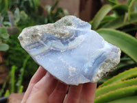 Natural Blue Lace Agate Geode Specimens x 9 From Nsanje, Malawi