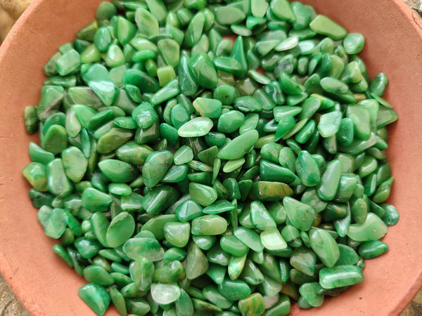 Polished Aventurine Chips - sold per kg - From Zimbabwe