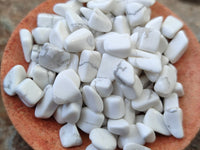 Polished Howlite Chips - sold per kg - From Zimbabwe