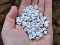 Polished Howlite Chips - sold per kg - From Zimbabwe