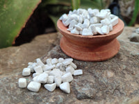 Polished Howlite Chips - sold per kg - From Zimbabwe