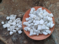 Polished Howlite Chips - sold per kg - From Zimbabwe