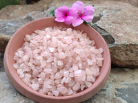 Polished Rose Quartz Chips - sold per kg - From Madagascar