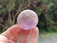 Polished Chevron Amethyst Palm Stones x 20 from Ankazobe, Madagascar