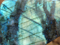 Polished Labradorite Standing Free Forms x 3 From Tulear, Madagascar