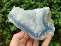 Natural Blue Lace Agate Geode Specimens x 3 From Nsanje, Malawi