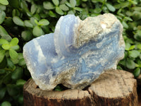 Natural Blue Lace Agate Geode Specimens x 3 From Nsanje, Malawi