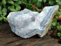 Natural Blue Lace Agate Geode Specimens x 3 From Nsanje, Malawi