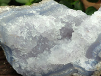 Natural Blue Lace Agate Geode Specimens x 3 From Nsanje, Malawi