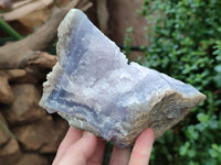 Natural Blue Lace Agate Geode Specimens x 3 From Nsanje, Malawi