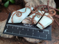 Hand Made Copper Wire Wrapped Pendants x 6 From Southern Africa