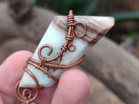 Hand Made Copper Wire Wrapped Pendants x 6 From Southern Africa