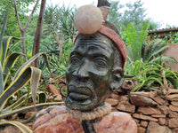 Hand Made Zulu King Bust Carving x 1 From Zimbabwe