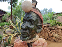 Hand Made Zulu King Bust Carving x 1 From Zimbabwe