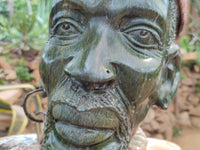 Hand Made Zulu King Bust Carving x 1 From Zimbabwe