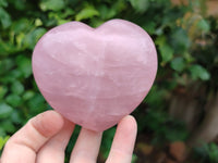 Polished Rose Quartz Gemstone Hearts x 4 From Madagascar