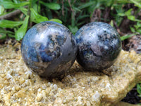 Polished Iolite Spheres x 3 From Madagascar