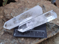 Polished Clear Quartz Crystals x 6 From Madagascar