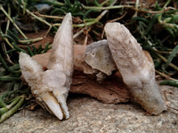 Natural Drusy Quartz Coated Calcite Pseudomorph Specimens x 12 From Alberts Mountain, Lesotho