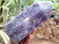 Polished Lepidolite with Pink Rubellite Points x 2 From Ambatondrazaka, Madagascar