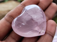 Polished Rose Quartz Hearts 12 x From Ambatondrazaka, Madagascar