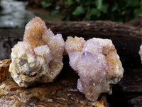 Natural Ametrine Spirit Quartz Clusters x 12 From Boekenhouthoek, South Africa