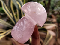 Polished Rose Quartz Mushrooms x 6 From Ambatondrazaka, Madagascar