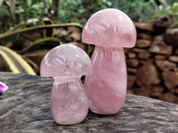 Polished Rose Quartz Mushrooms x 6 From Ambatondrazaka, Madagascar